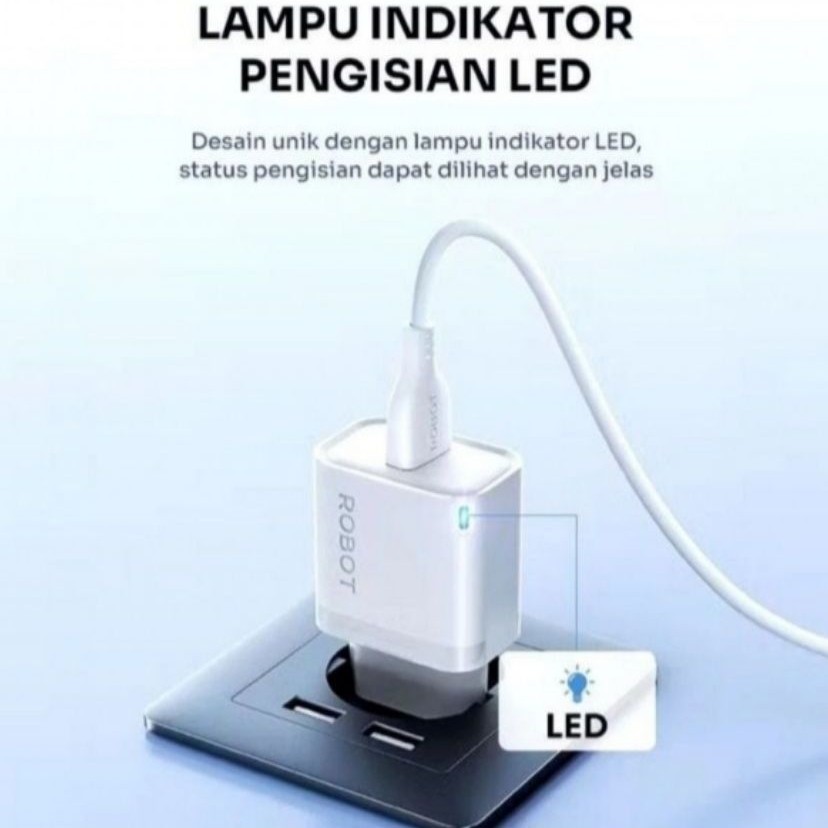 AAA BATOK ADAPTER ROBOT KEPALA CHARGER USB PENGISIAN CEPAT 2.4A