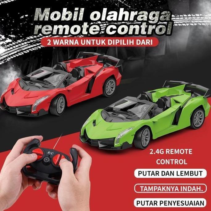 Olahraga RC  - 2 Warna, Putar & Lembut, Mainan Edukatif Anak - Control Remote Toys Kontrol Baterai  