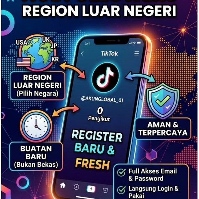 Akun Tiktok Fresh Region Luar Negeri