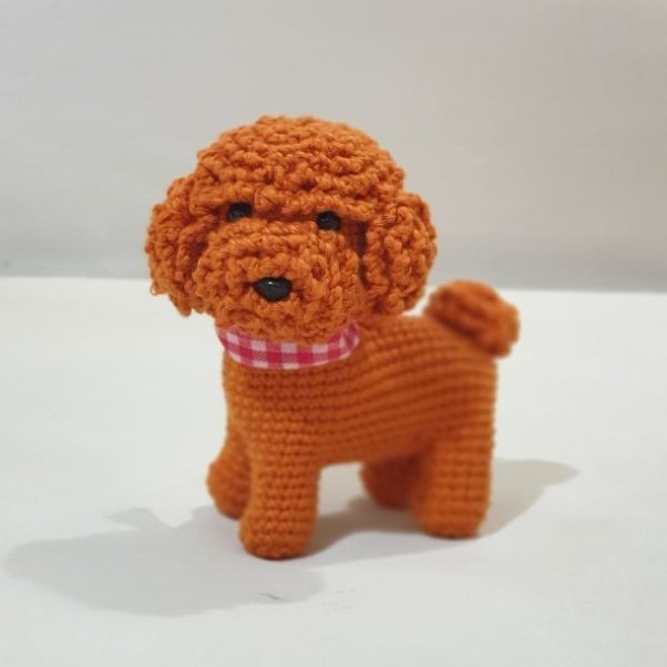 Boneka rajut amigurumi doll custom handmade crochet "Lucas Toy Poodle"