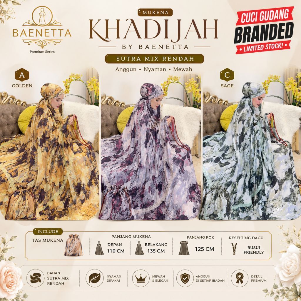 MUKENA KHADIJAH  BY BAENETTA