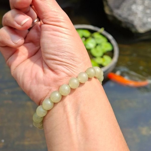 Gelang Giok Hetian Jade Alami Asli