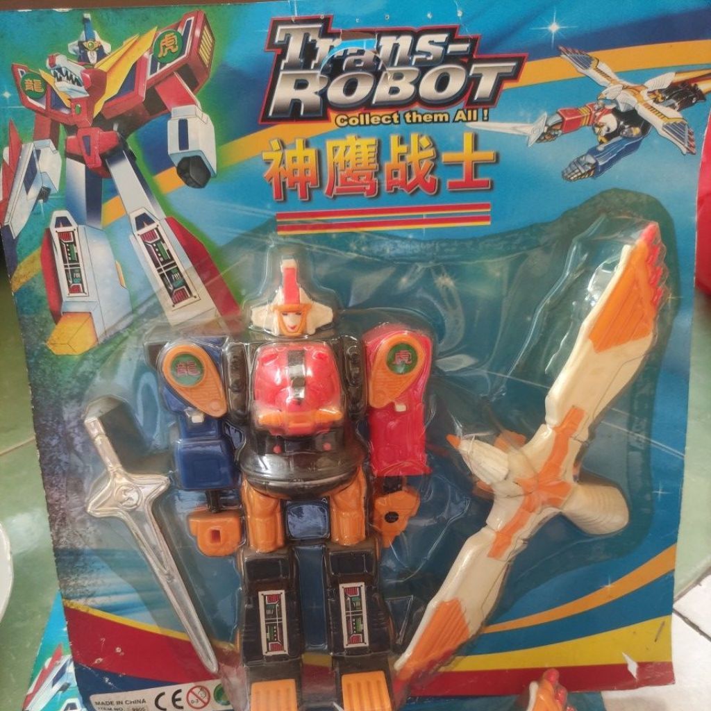 Mainan Jadul Trans-Robot Megazord Kakuranger Power Rangers - New Old Stock (NOS) Rare 90an