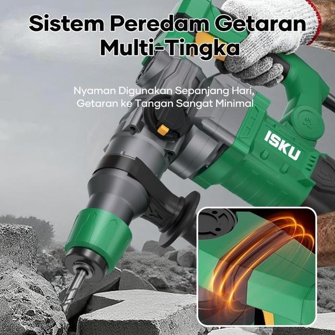 isku Rotary Hammer Drill Daya tinggi Bor Beton Listrik