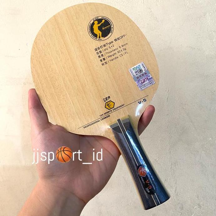 BEBAS ONGKIR - Kayu Pingpong 729 V-5 Carbon Blade Pingpong 729 V5 FL