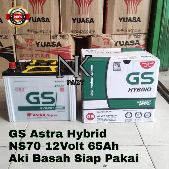 Aki Mobil Chevrolet Aveo, Captiva Bensin Accu GS Astra Hybrid NS70 65Ah