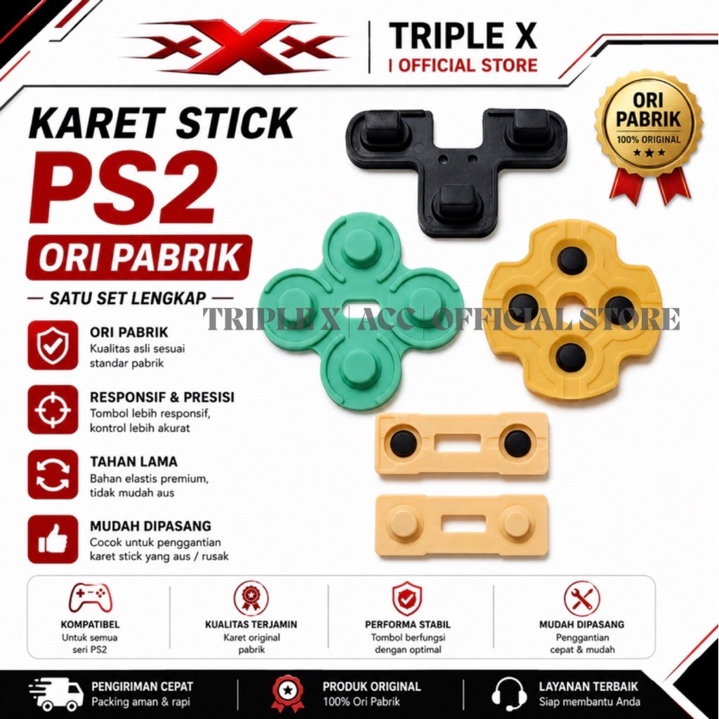 KARET STIK PS2 OP KARET STIK PS2 ORI PABRIK / KARET STIK PS2