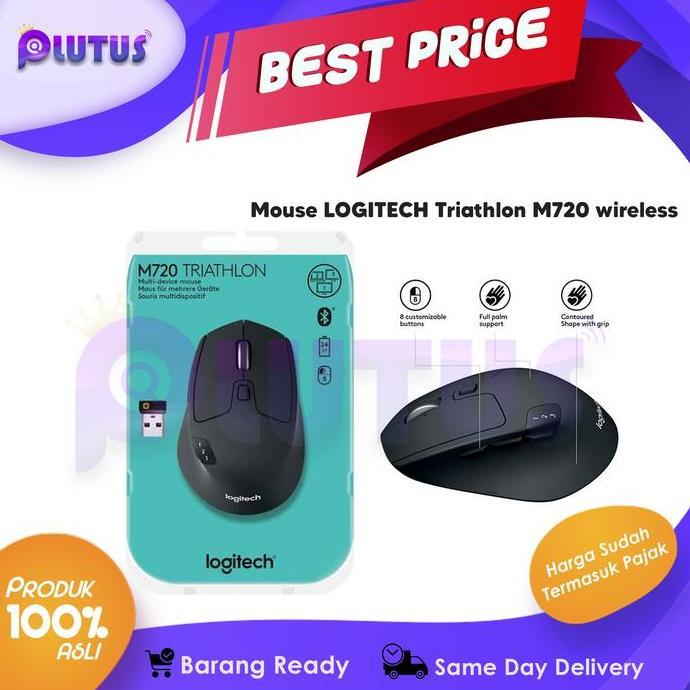 TERBARU - Logitech Mouse M-720 Wireless Triathlon M720