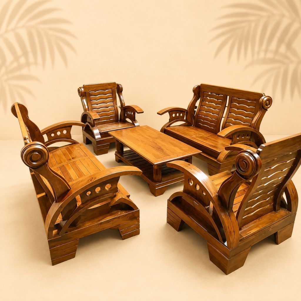 Kursi Tamu Kayu Minimalis Modern Set Kursi Tamu Jati Gajah 3211