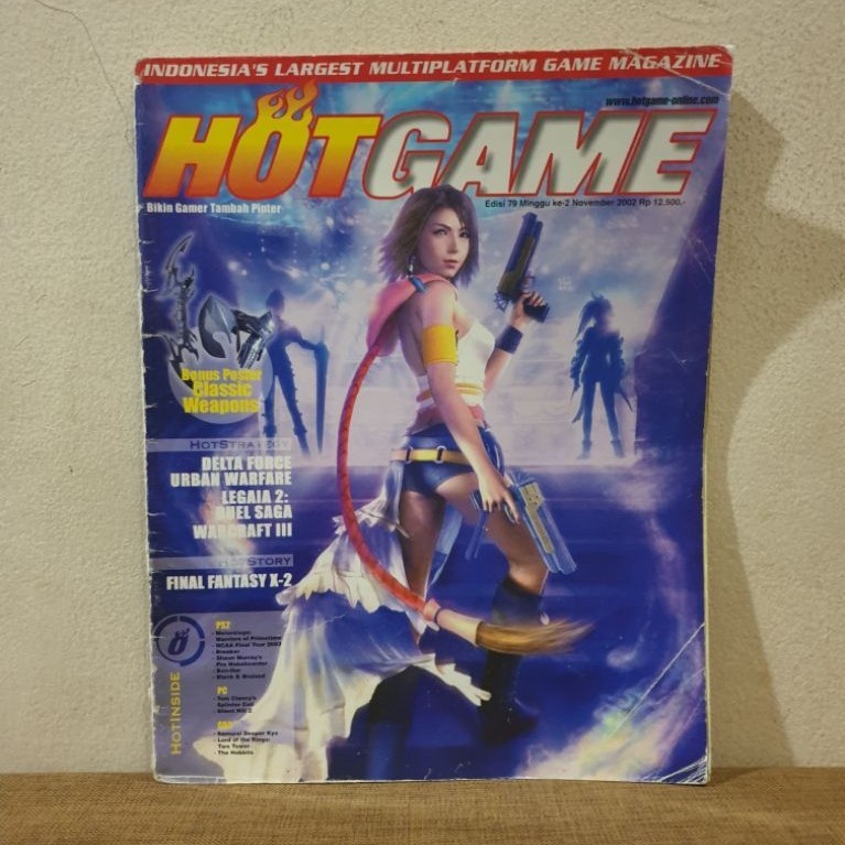 Majalah Game Lokal Hotgame Edisi 79 2002 cover Final Fantasy X-2