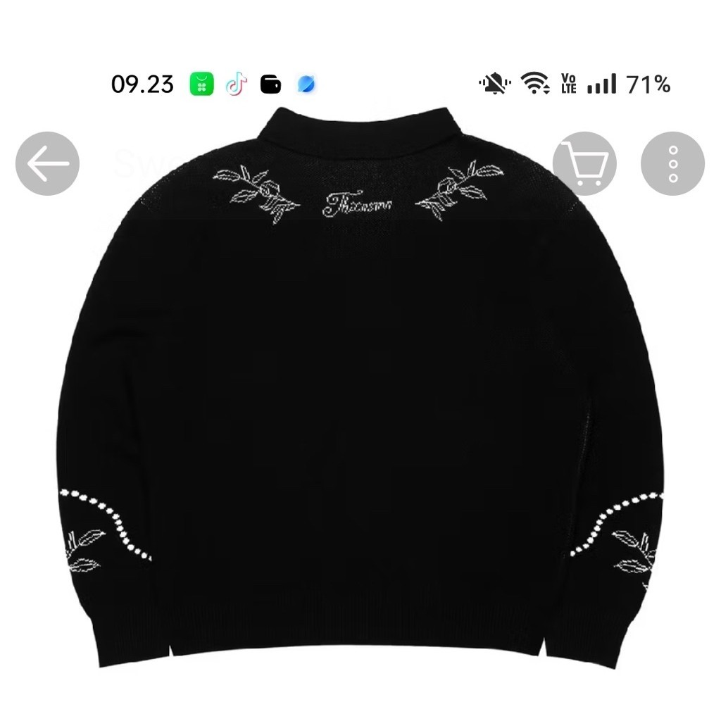 sweater polo knit skylar western black thanksinsomnia