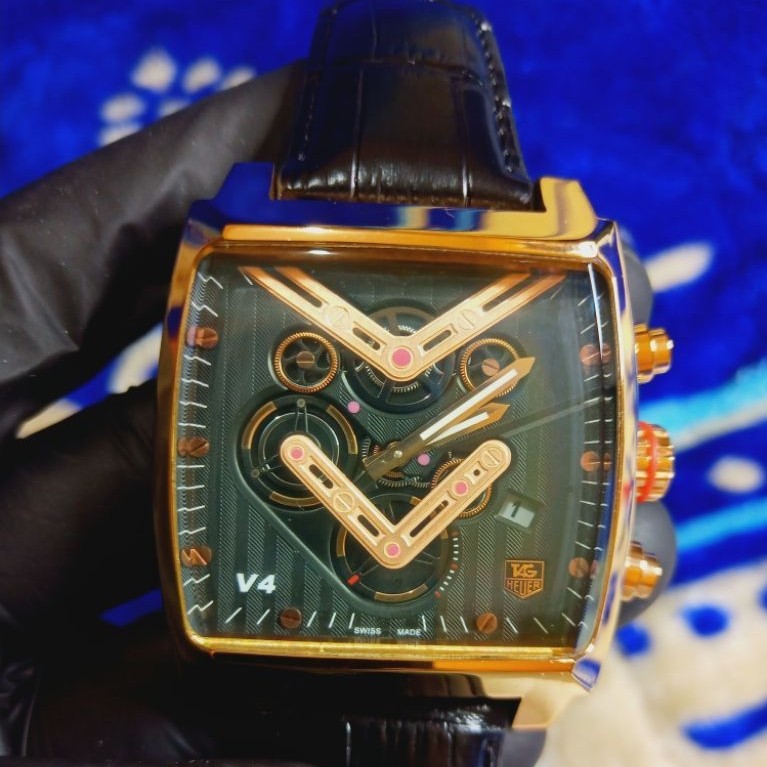 Jam tangan pria quatrz chrono monaco (second)