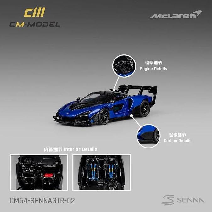 CM Model Mclaren Senna GTR Metallic blue