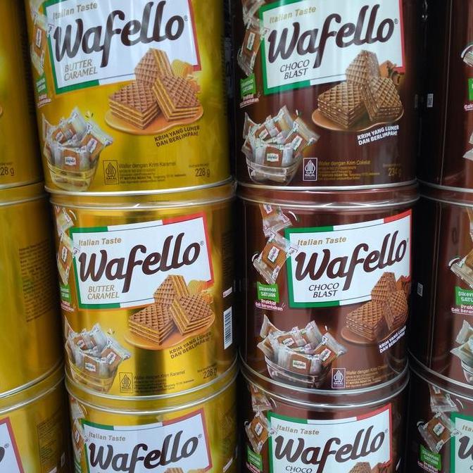 Wafer Roma Wafello Choco Blast Kaleng 294gr-Cemilan-Lebaran-Grosir LNS