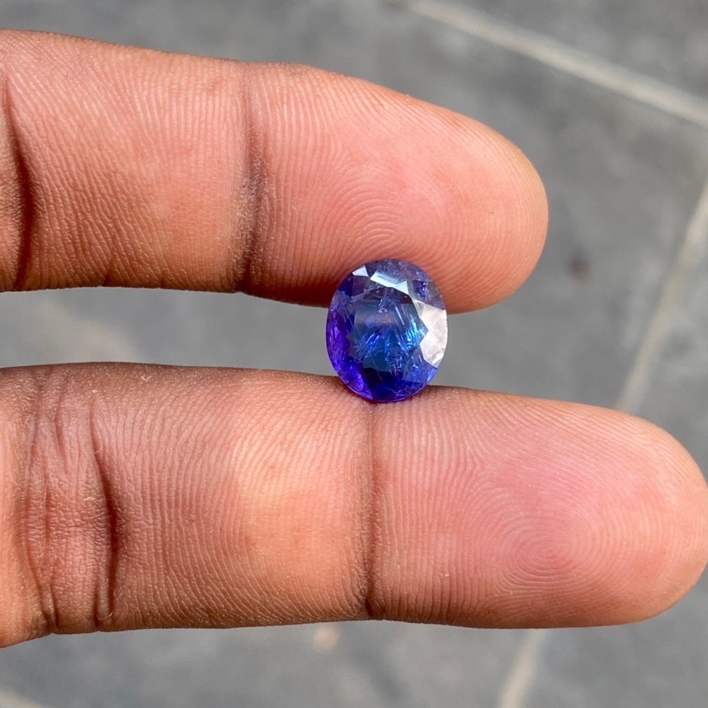 Natural Tanzanite Batu Blue Tanzanite Batu tanzanite Dim 11x9.5x4mm Ct 3.45