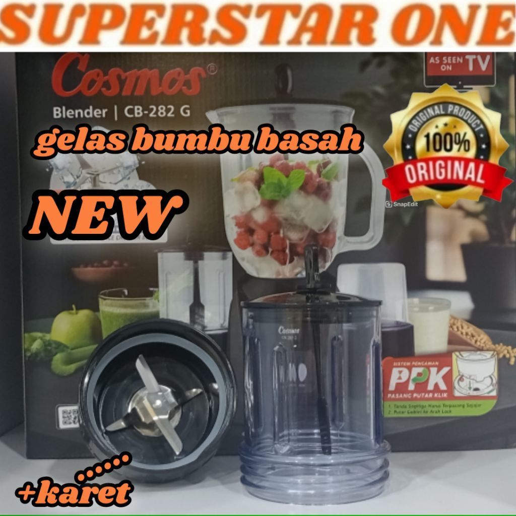 Gelas blender bumbu basah cosmos CB-281,CB281,CB 281,wett mill cosmos CB-281