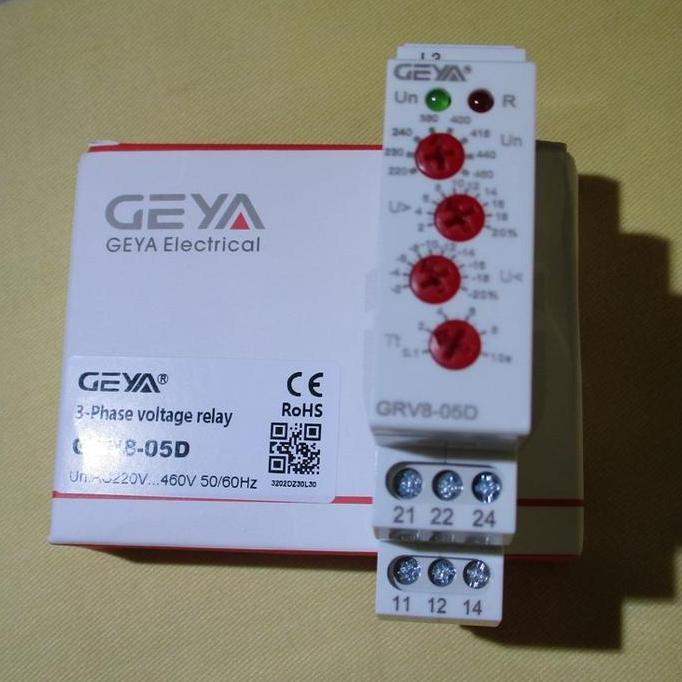 3 PHASE VOLTAGE MONITORING RELAY GEYA GRV8-05D TERBARU