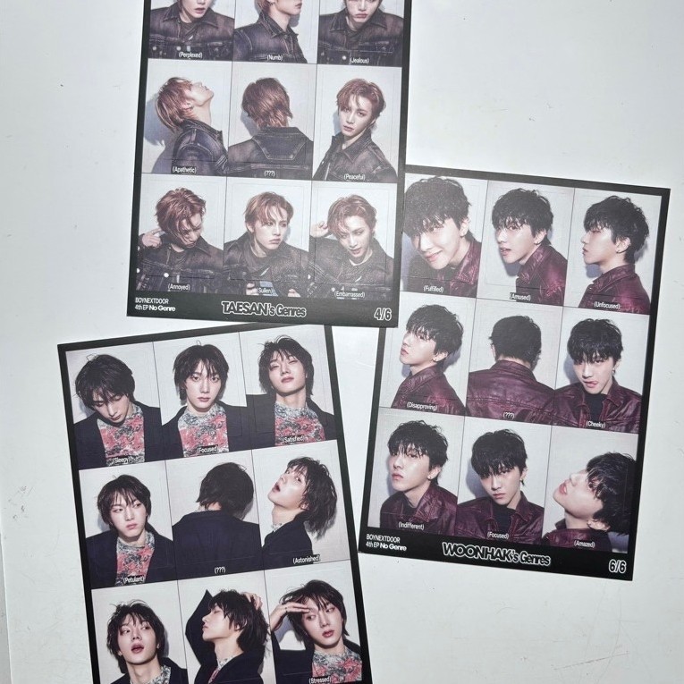 BOYNEXTDOOR No Genre portrait sticker id photo 9-cut taesan sungho woonhak