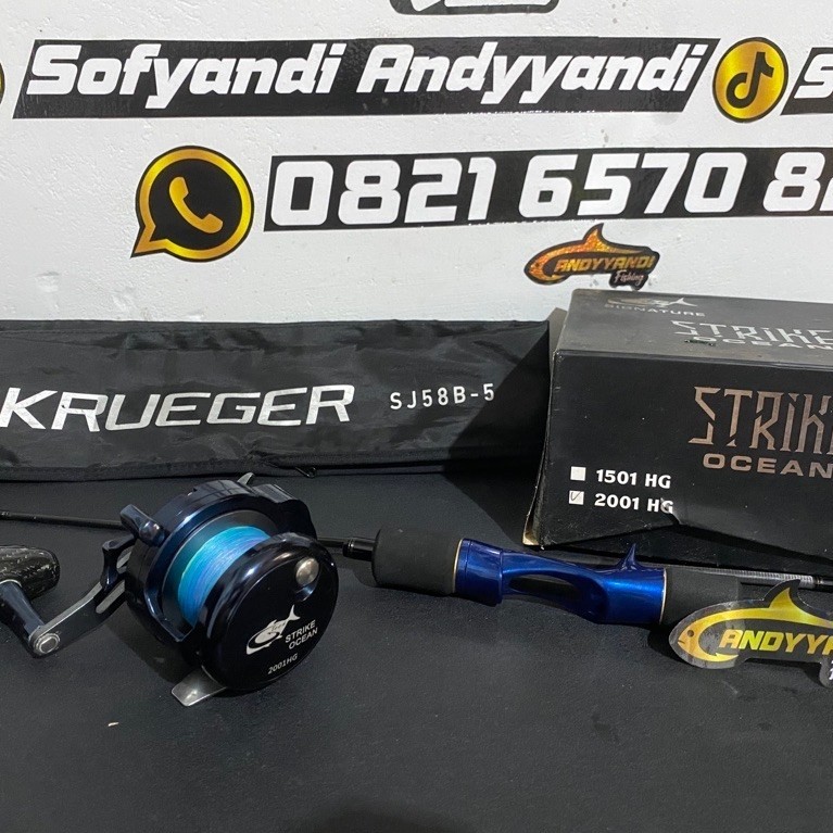 set overhead kiri. reel g tech joran daiwa