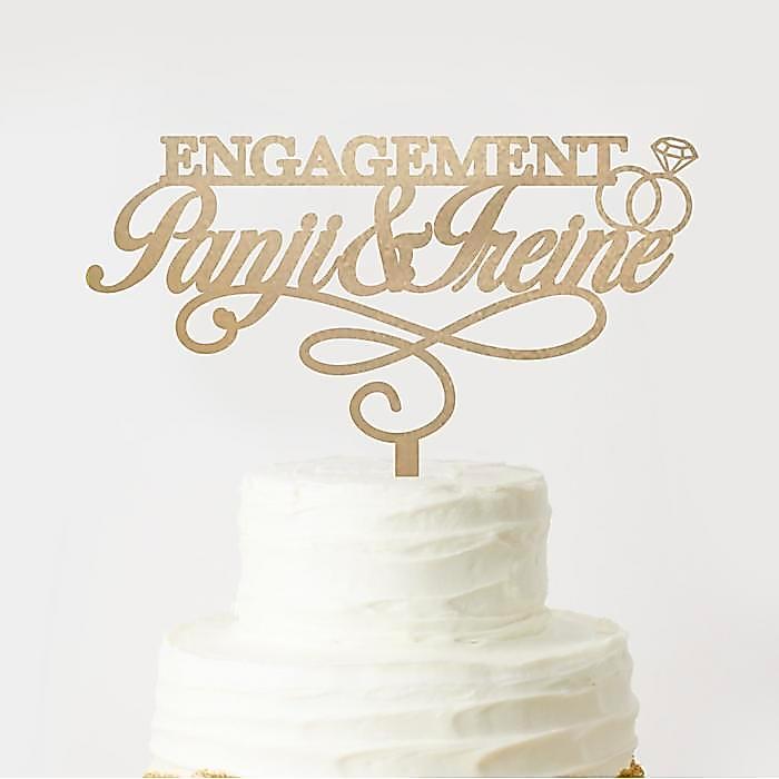 Custom Cake Topper Engagement Hiasan Kue Engagement Hiasan Kue