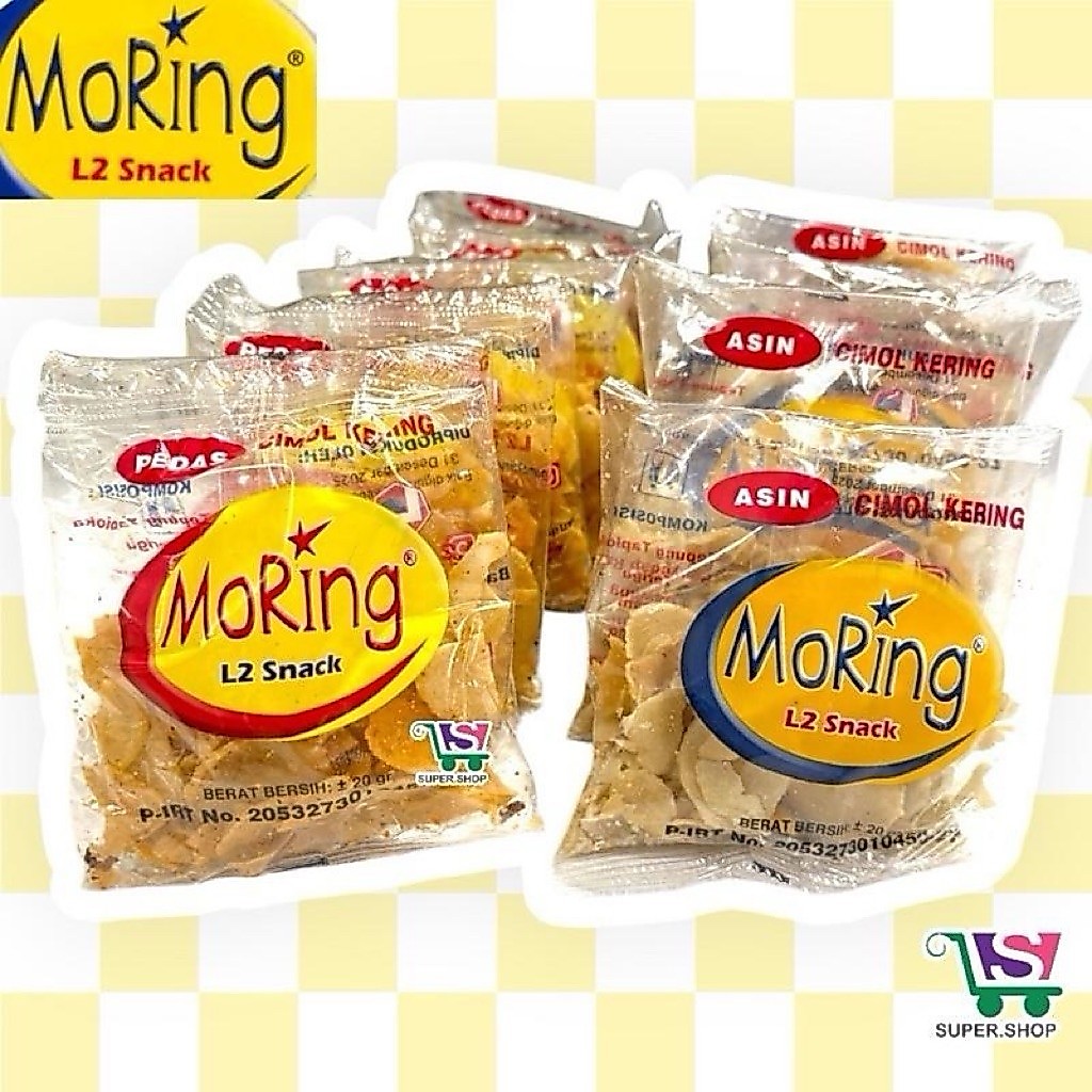 Moring Cimol Kering L2 Snack 10 pcs - Renyah, Pedas, Asin