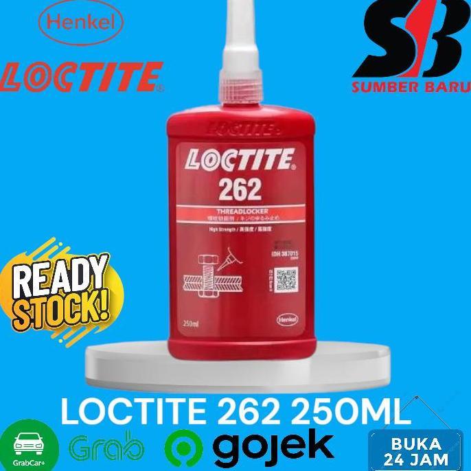 NEW LEM LOCTITE 262 250ML ORIGINAL - LEM BAUT LOCTITE 262 250 ML