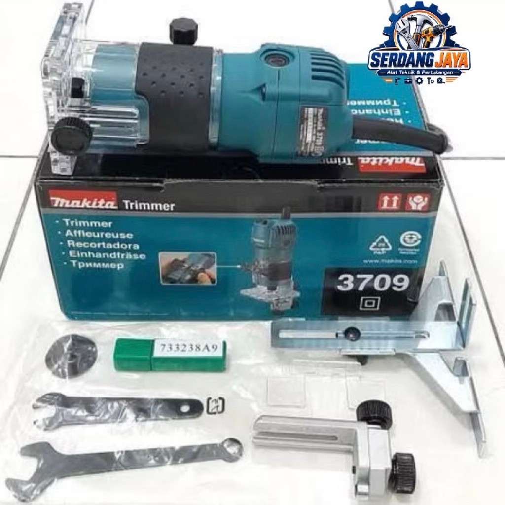 Mesin Profil Kayu Makita 3709 / Router Trimmer Makita 3709 ( bonus kaos makita)