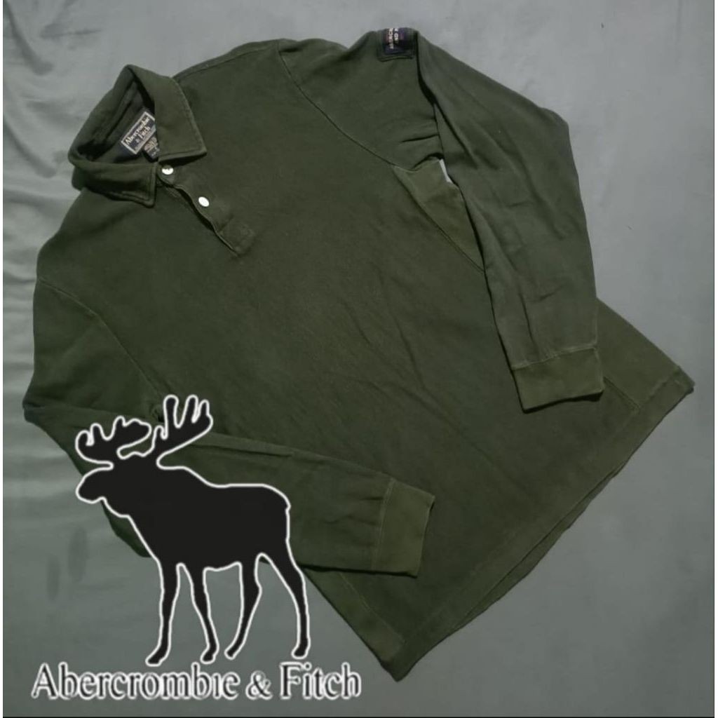 [RARE VINTAGE] Kaos Polo Lengan Panjang Abercrombie & Fitch 90s Original second