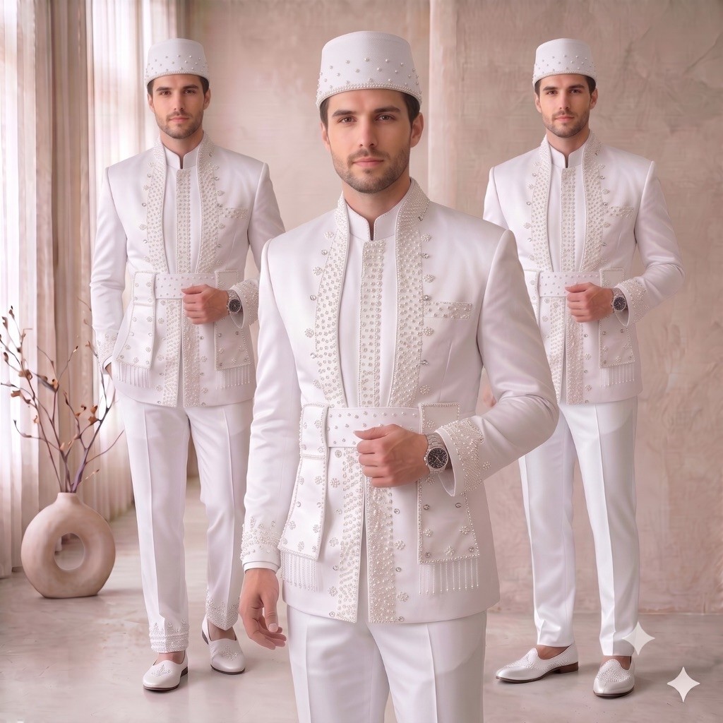 Beskap pengantin sunda putih | Basofi sunda pengantin pria | Beskap pengantin pria sunda