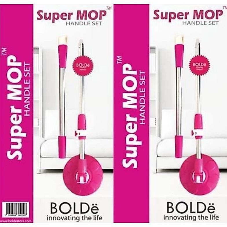 BOLDE : SUPER MOP HANDLE SET / GAGANG TONGKAT KEPALA PEL SPIN MOP