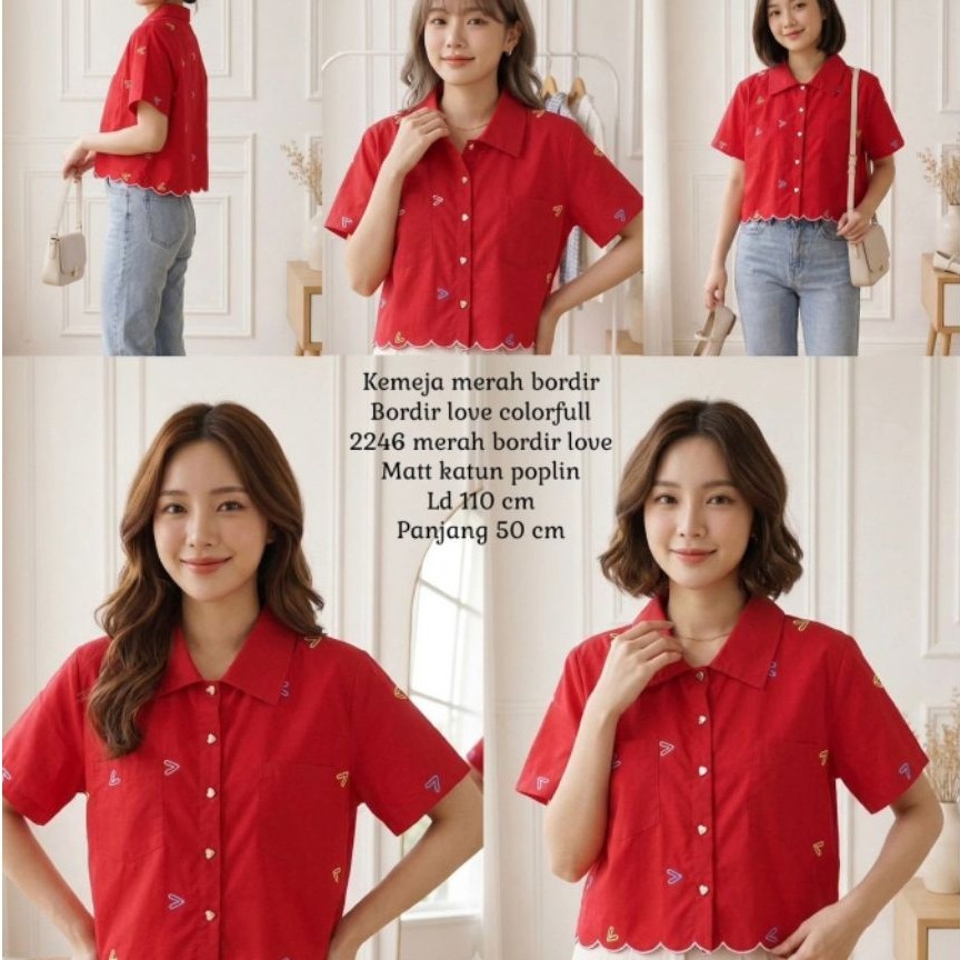 blus merah putih
