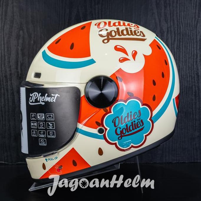 JPX HELM JP ROKR RK 04 | WHITE CREAM | RETRO CLASSIC