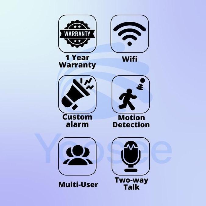 Cctv- [Yoosee] Kamera Cctv Robot Ai Desain Unik, Ultra Hd, Wifi/Non Wifi, Pantauan Cerdas 24/7 & Kea