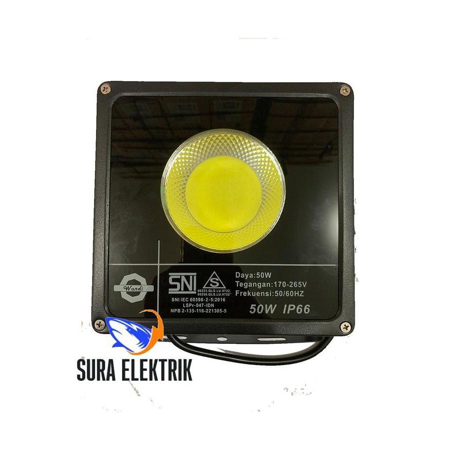 LAMPU SOROT LED 50W FLOOD LIGHT WANDI | GUDANG PABRIK WORKSHOP HEMAT DAYA