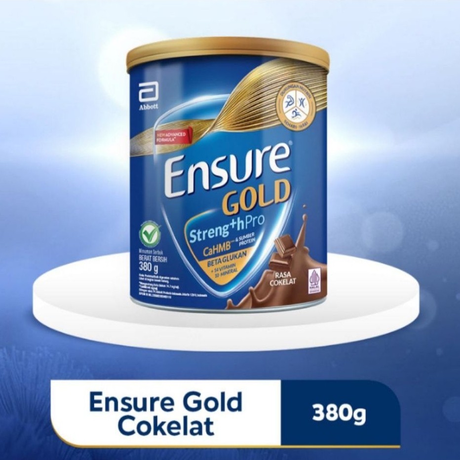 ENSURE GOLD RASA COKLAT 380 GRAM NUTRISI DEWASA LANSIA