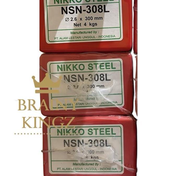 Bst Ready Nikko Steel Kawat Las Stainless Nsn308L Aws E-308L 2.6Mm 1 Kg Original Best Seller Untuk I