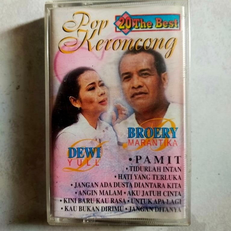 kaset pita "20 best pop keroncong" DEWI YULL & BROERY MARANTIKA