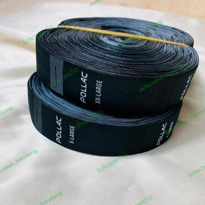 label woven damask/woven rajut/woven bordir