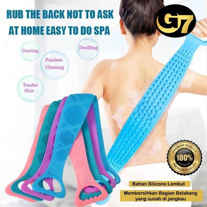 EZRANN - Sikat Punggung Mandi Silikon Penggosok Badan Gosokan Daki Kaki Lembut