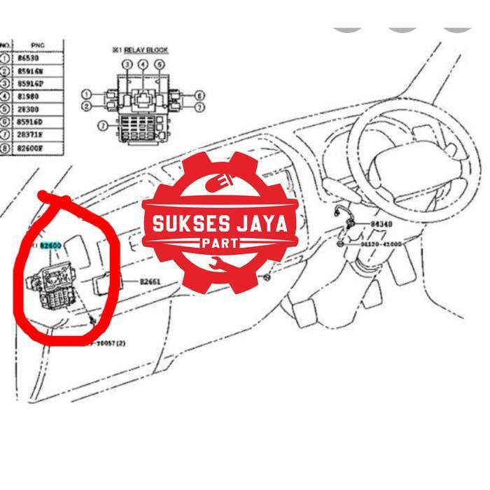 BLOCK FUSIBLE LINK KOTAK SEKRING FUSE BOX DYNA 82600-0W020 ASLI ORIGINAL DAN TERPERCAYA