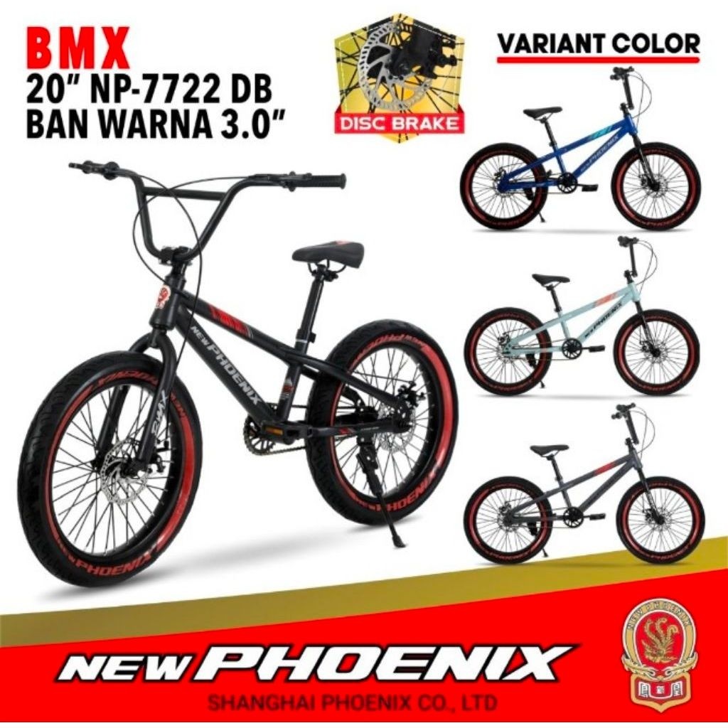 SEPEDA BMX 20 NEW PHOENIX NP 7722 BAN 3.0 cakram