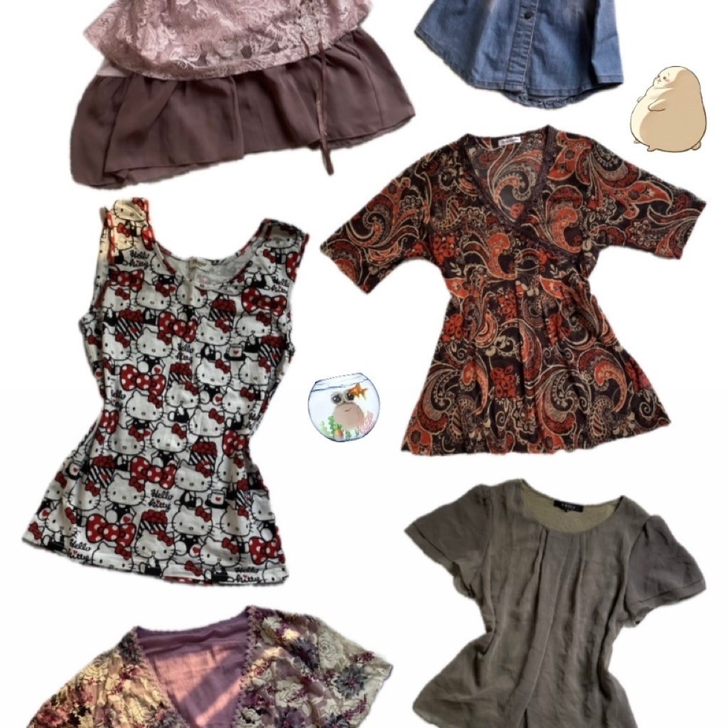 (UPDATED 11/08) dress atasan rok top skirt mori kei, vintage, y2k, gothic, fairy, fairycore, grunge,