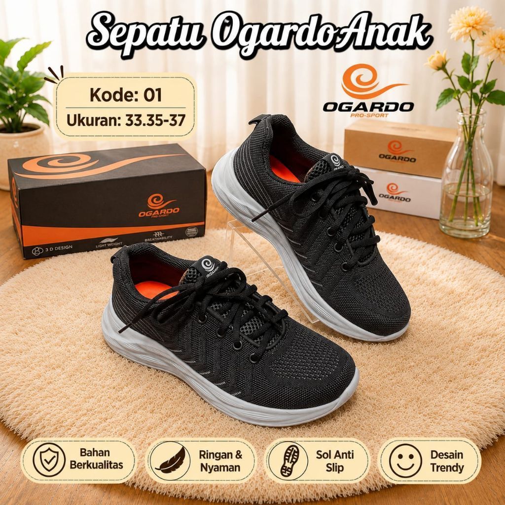 Sepatu anak sekolah ogardo