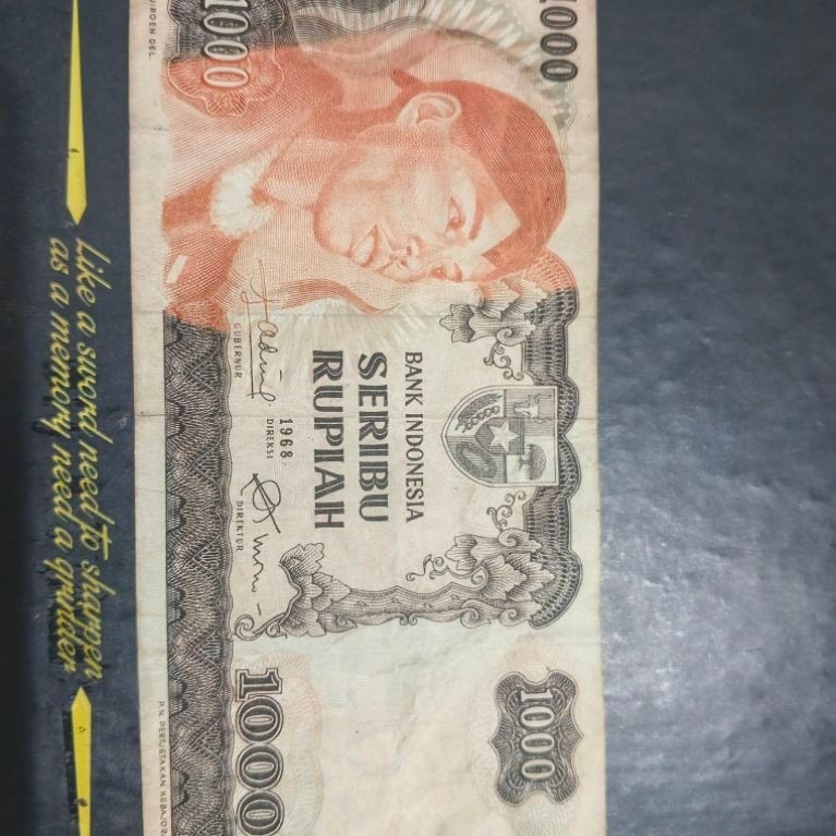 UANG KUNO 1000 RUPIAH SERI SUDIRMAN TAHUN 1968