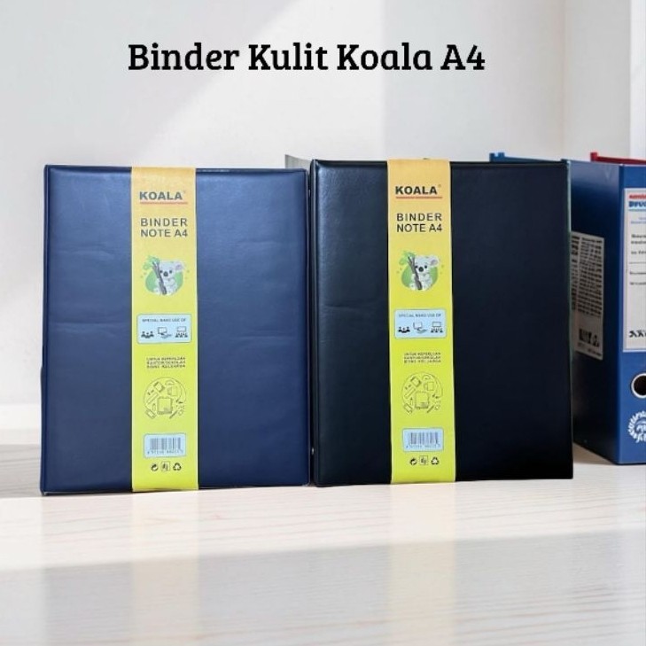 Binder Kulit Koala Binder Note A4 warna hitam untuk catatan administrasi