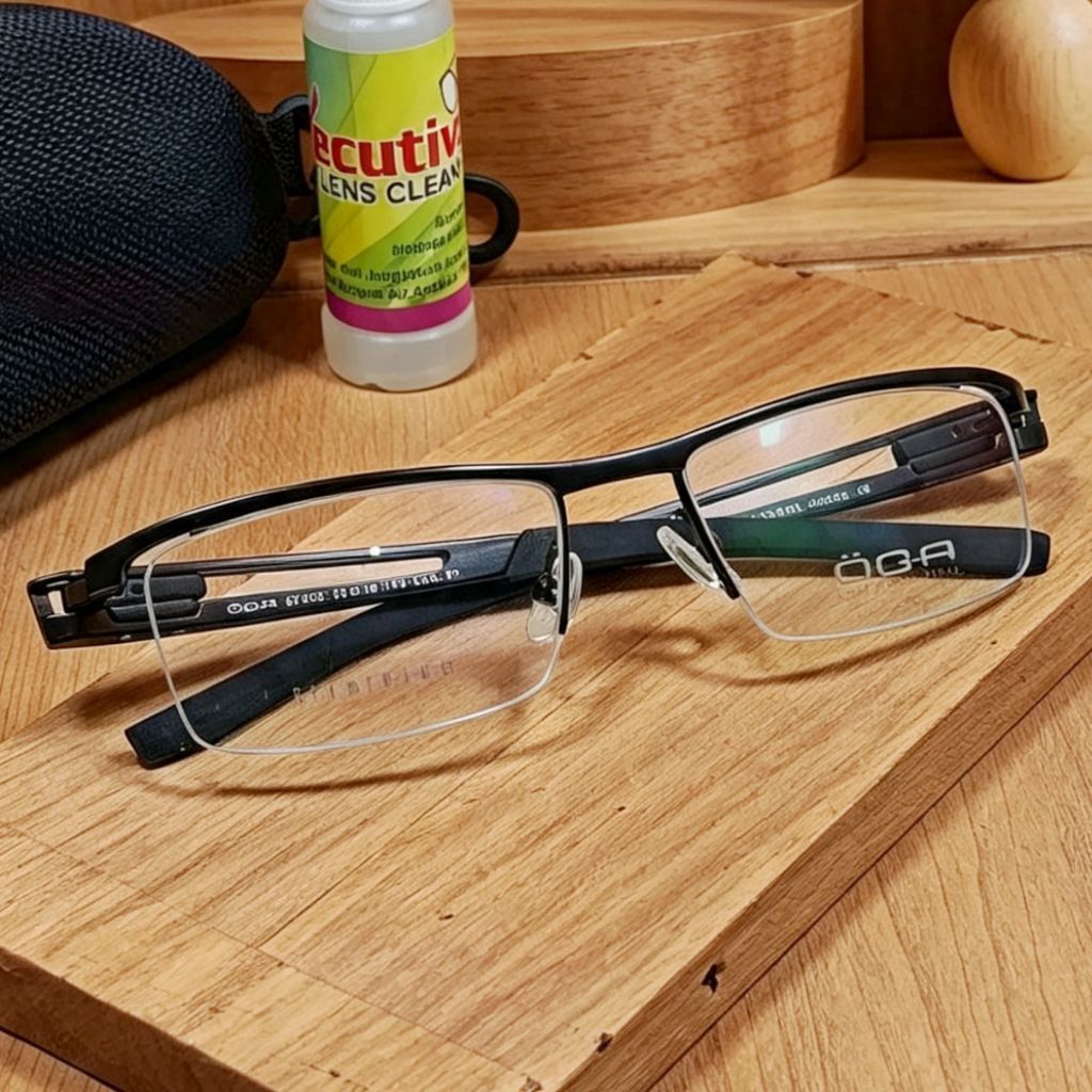 kacamata Progresif plus baca dan jalan frame titanium premium sangat kokoh lensa photocromic bluecro
