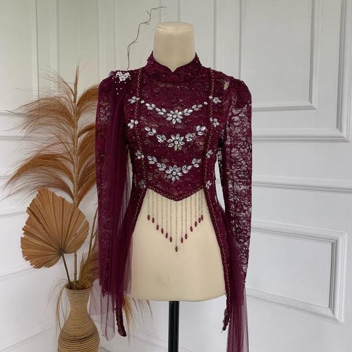 Kebaya Melody Tanpa Furing & Berfuring// Kebaya Wisuda// Kebaya Lamaran // tanpa furing// Kebaya per