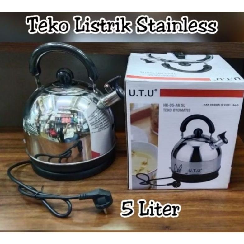 Hot Product U.T.U Teko Listrik Stainlees Steel 5 Liter Teko Listrik Utu 5 Liter Utu Elecktric Kettle