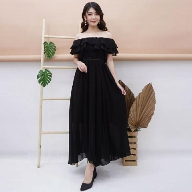 Terbaik Sabrina dress | dress putih panjang | dress sabrina dewasa | baju pantai wanita | dress pant