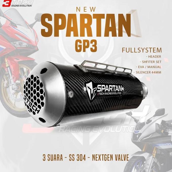 OK KNALPOT 3 SUARA 3TECH SPARTAN GP3 FULL SYSTEM ''